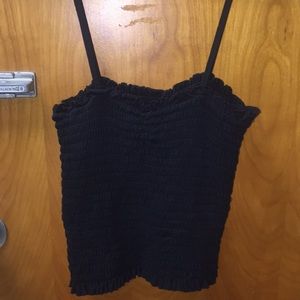 Brandy Melville smocked black tank top!